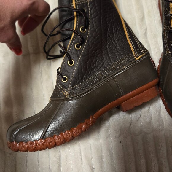 Unisex LL Bean Bison Leather boots - Picture 1 of 6
